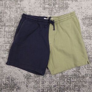 Pacsun Volley Jogger Shorts Mens Small Tan Blue Above Knee Two Tone Colorblock